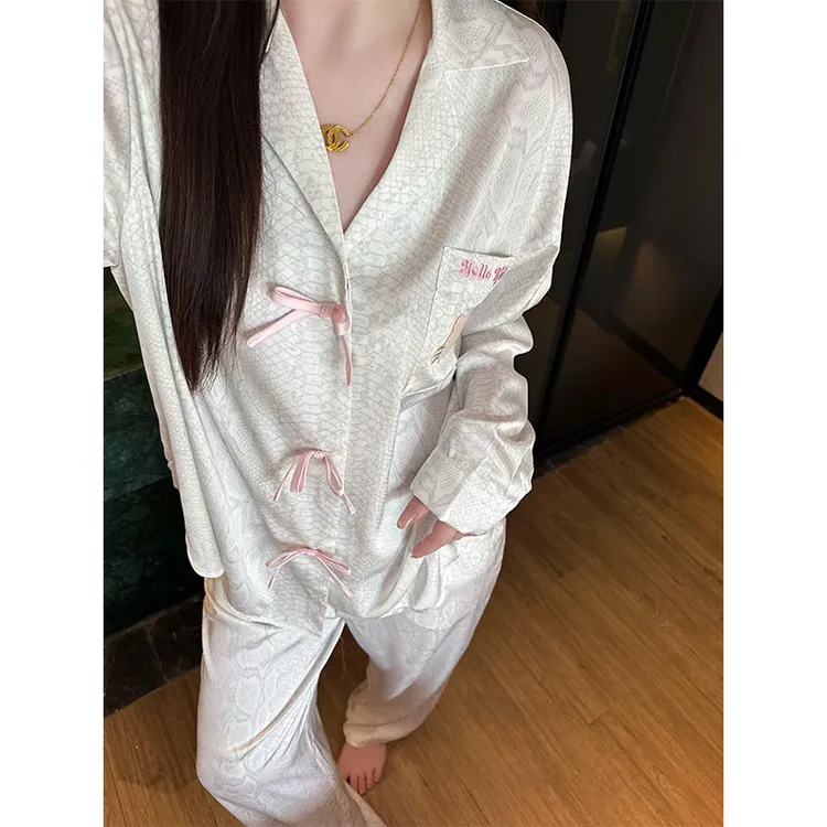 轻奢Kitty高级感冰丝睡衣女款夏季2025新款大码套装家居服可外穿