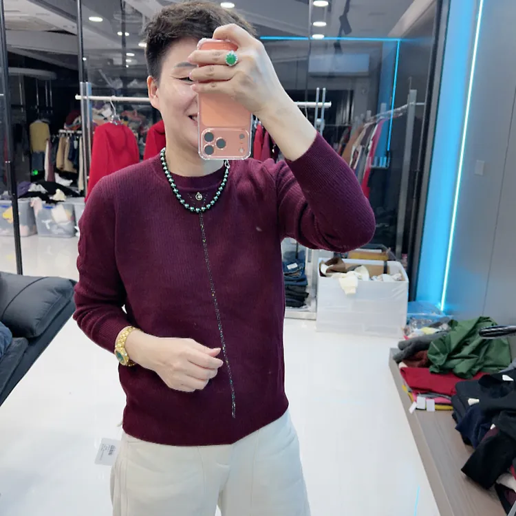 简约时尚一体绒保暖7色烫钻毛衫2666美丽丽