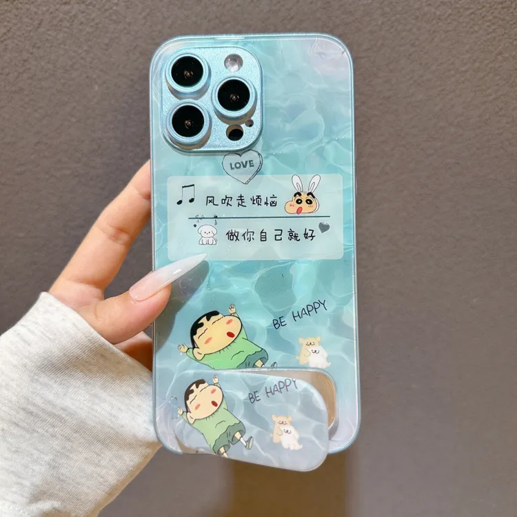 风吹走烦恼小新适用于苹果16PLUS手机壳防摔iPhone12潮牌苹果5卡