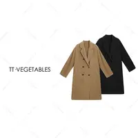 噢芬/小个子 【霜晶】百分百骆驼绒戗驳领中长款厚款毛呢大衣522138