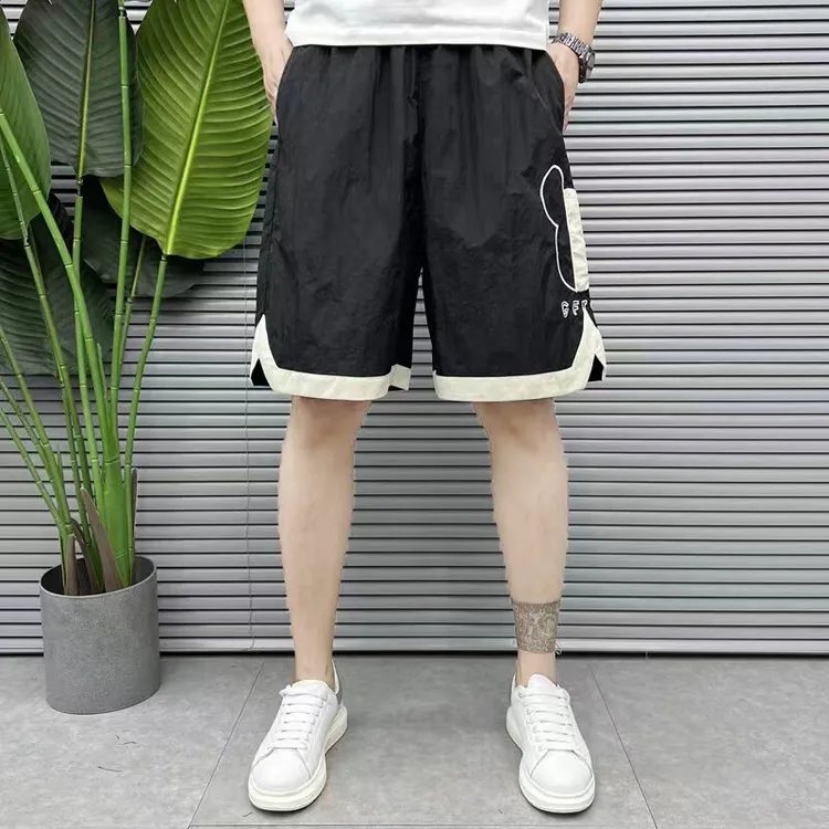 夏季男士速干沙滩裤新款工装五分宽松短裤潮流百搭休闲短裤