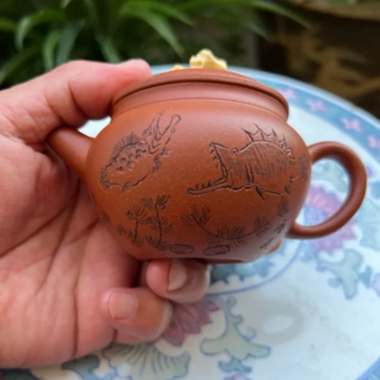 倪新安2017年红降坡泥太湖石紫砂壶