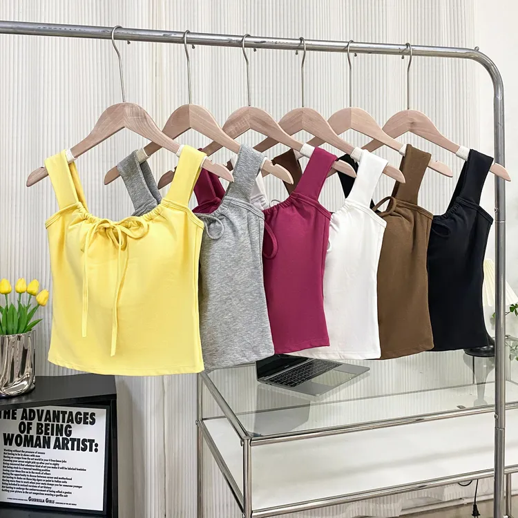 辣妹风可爱修身型纯欲风背心吊带休闲无袖美背韩版薄款内搭上衣