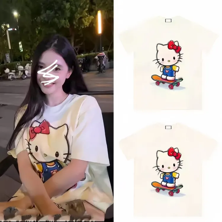 【彩色滑板KT】 新品系列透气宽松T恤圆领慵懒风可爱百搭纯棉情侣T