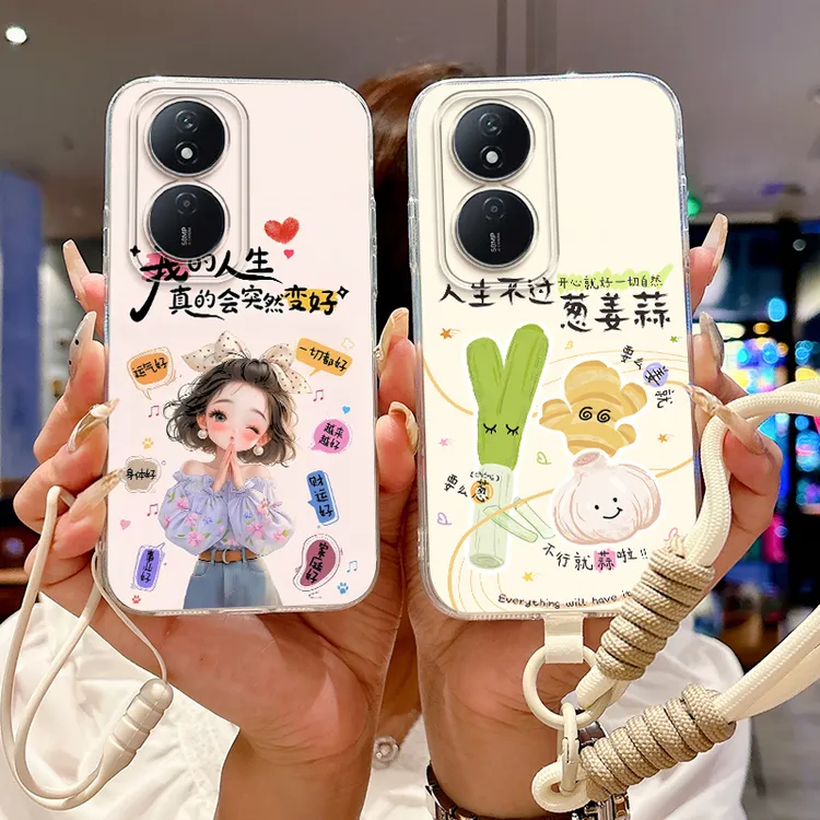 适用荣耀畅玩50plus手机壳CLK-AN00全包边女新款男透明壳保护套潮