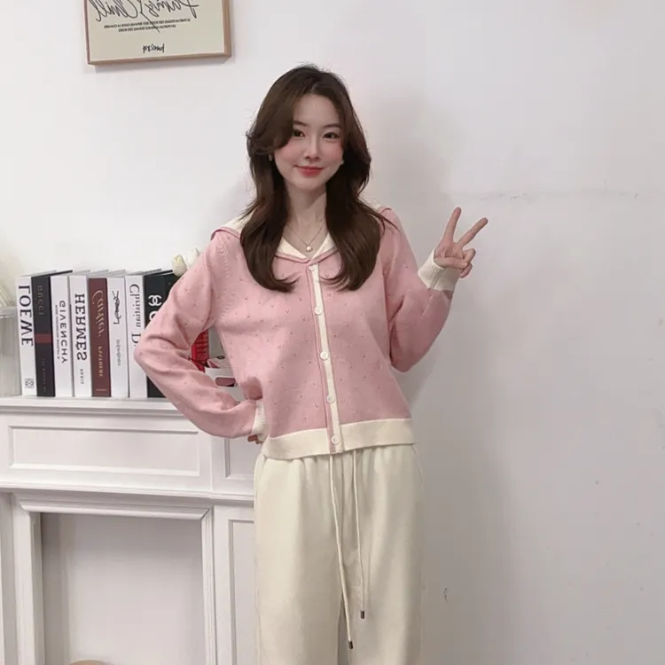 IEF/爱依服2025秋季新款法式甜美温柔淑女气质设计感百搭毛织上衣