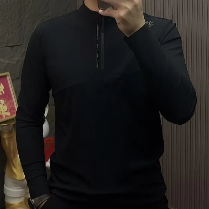 2025-35183宽松拉链立领立领秋季修身型T恤常规美式休闲风秋季