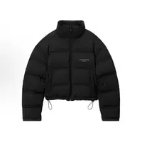 未使用 ALEXANDER WANG 合身纯色外套拉链高领短款羽绒服 女款