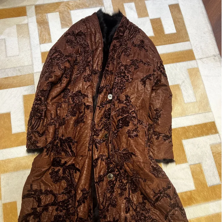 俄罗斯紫貂富婆款老钱风两面穿宽松大码外套多巴胺貂皮大衣25039