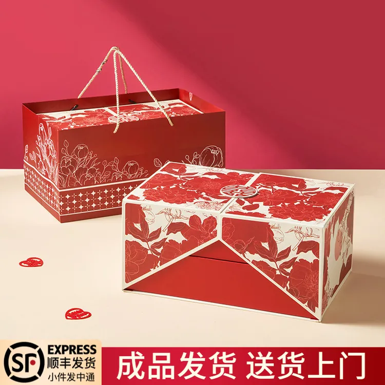 温州新款特大号双层喜糖礼盒结婚伴手礼回礼定制婚庆高端礼品提亲