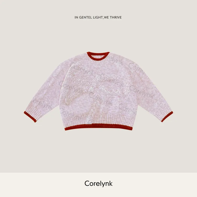 CoreLynk 康朋街｜立体浮雕蝴蝶结包裹大毛衣