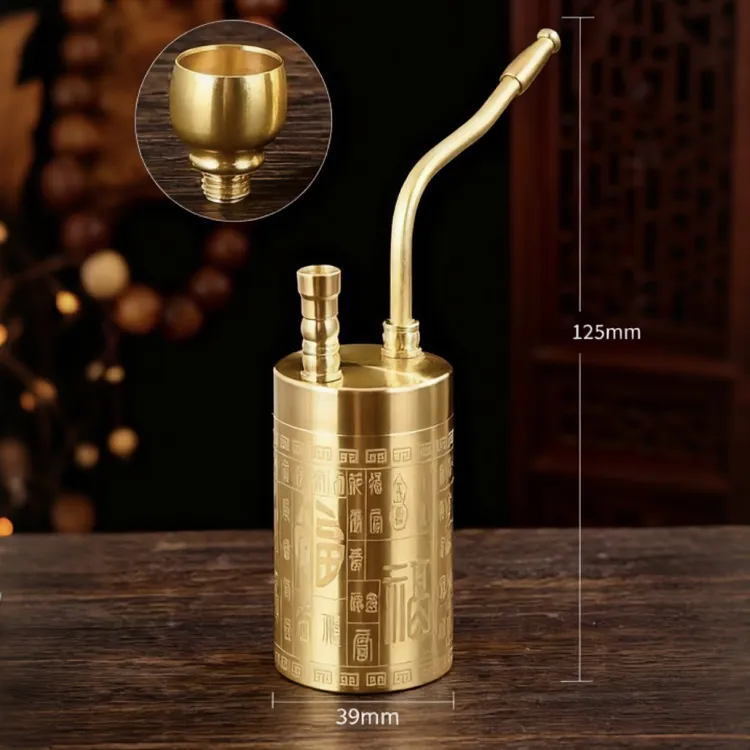 纯铜创意百福款/可加水/双接头