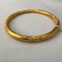 【莹莹专享】足金999饰品  #58  卷草纹手镯 9.50 GP