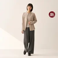 无印良品 MUJI 女式法兰绒立领长袖衬衫女士衬衣外套25年秋季新品