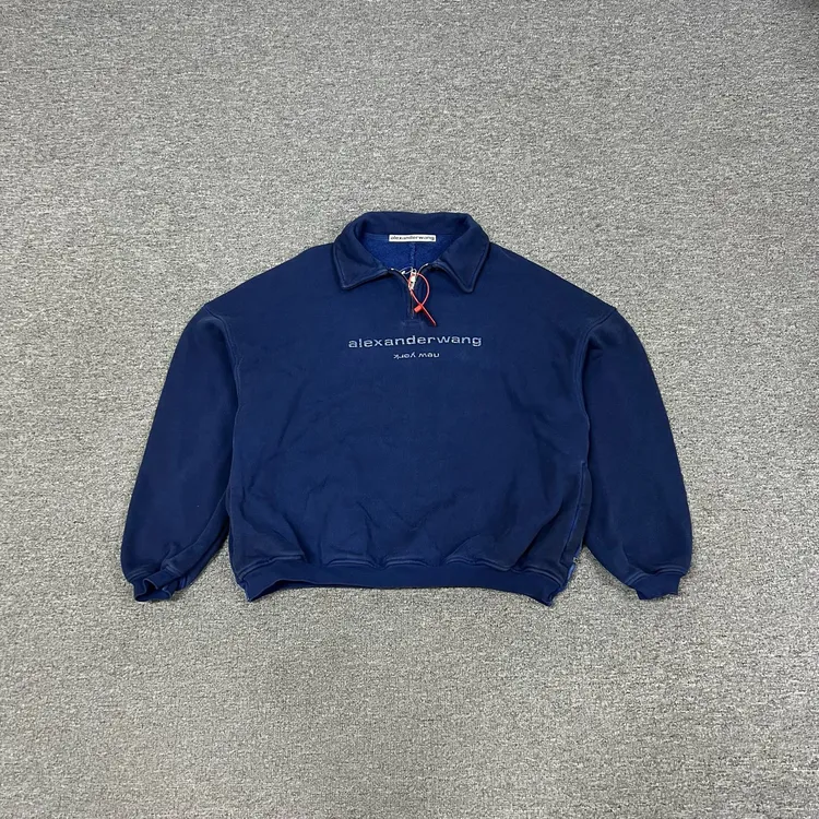 99新 AMIPARIS 大王 半拉链polo做旧运动衫套头 xxs码 99新