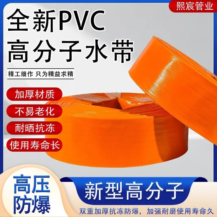高分子涂塑水带加厚PVC高压防爆耐磨水泵1-8寸软管园林灌溉抽水管商品图