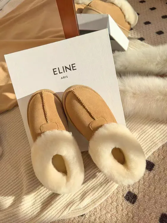 【云云专属/顺丰包邮】羊毛一体~低帮厚底雪地靴保暖加绒加厚毛毛鞋