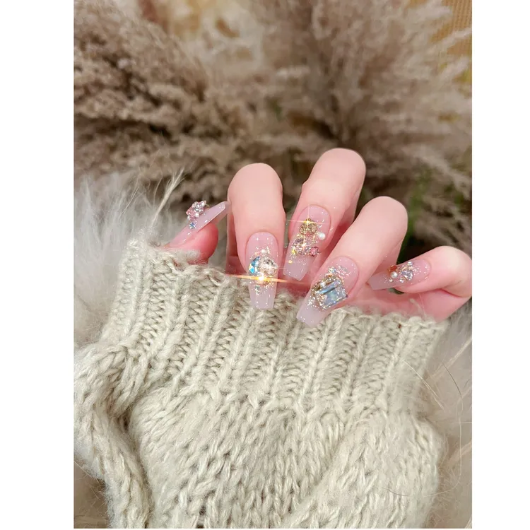 茉哉KK专属【施家全华钻/星野漫漫】纯手工定制美甲拆卸穿戴甲A5170