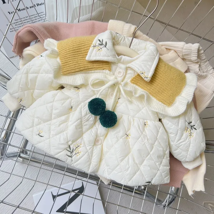 巴拉巴拉云朵正品婴幼儿衣服冬季韩版棉衣保暖刺绣外出棉服女宝宝