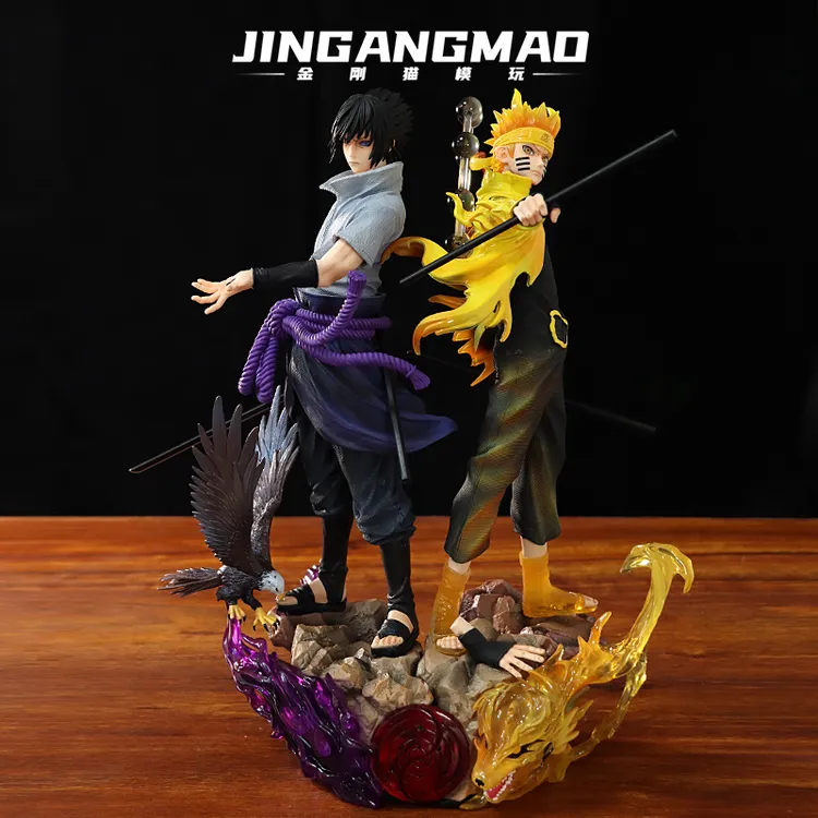 火影忍者缺氧鸣人佐助 宇智波动漫周边GK手办雕像模型礼物送男生