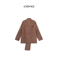 CsyX2-2025S/S早秋新款 不规则雪花时尚质感毛呢围脖外套CA4DD045