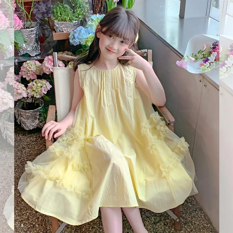 （连衣裙）女童连衣裙夏装裙子2025新款夏装网红中大童儿童装上衣