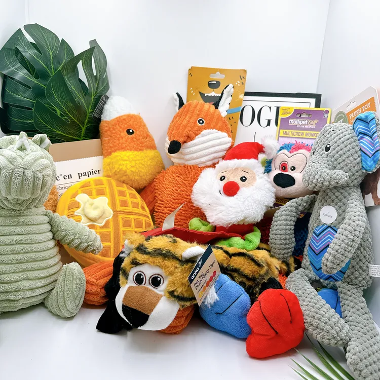 满30包邮持续更新自选中大型犬仿生毛绒玉米绒大气囊响纸发声玩具