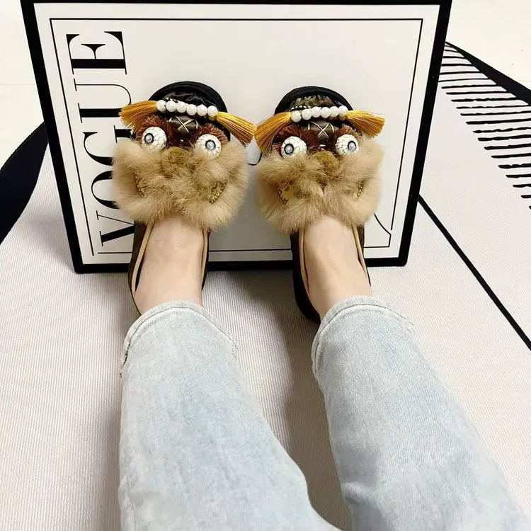 步韵轩手工布鞋非遗重工手绣虎头纯手工千层底汉服民族风平底软底