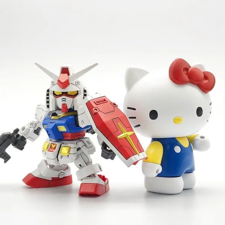 萌闪SDEX元祖凯蒂猫联名款Hello Kitty扎古网红高达模型玩具礼物