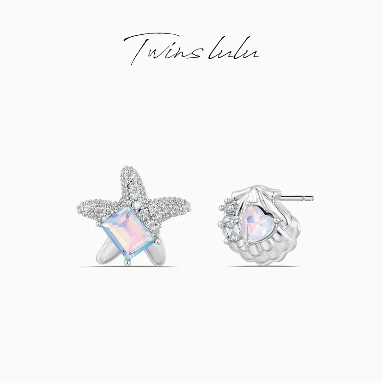 TWINS LULU 镀K金 新年款新品精致海星扇贝耳环女款TSL2292