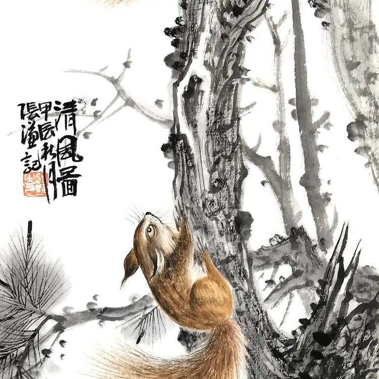 张谦 清风图 70×23厘米 宣纸软片未裱 中美协会员张勇