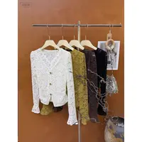 『精致钩花N』设计显瘦百搭时尚衬衫588391002