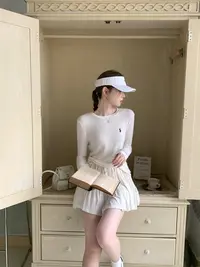 EIA一尧【网球少女】慵懒松弛气质上衣+短裙裤女显瘦日常运动套装夏