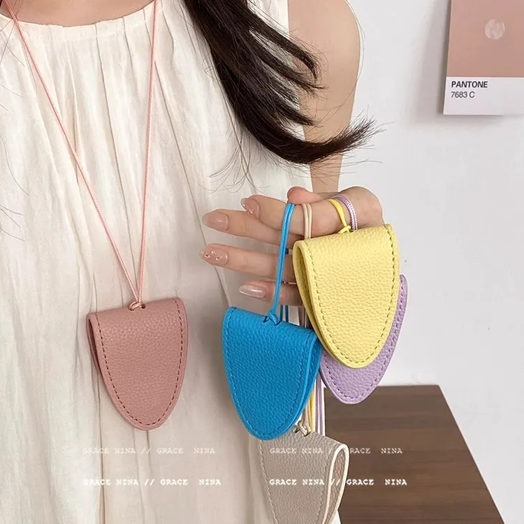 非金属皮质吊坠 戴点颜色！磁吸皮革眼镜夹挂链项链长款墨镜挂绳