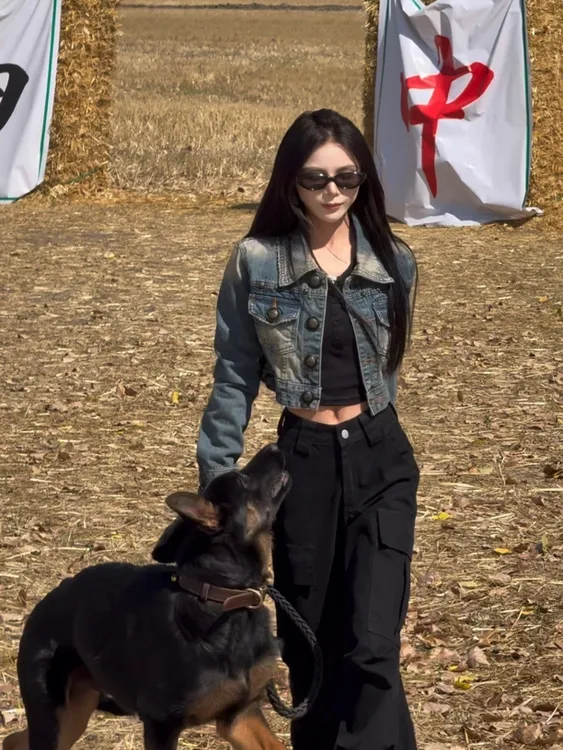 美式复古做旧水洗牛仔外套女2025秋季时尚个性别致短款百搭夹克潮