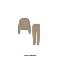 The pattern room | 素系松弛雾面沙丘城市漫步卫衣套装