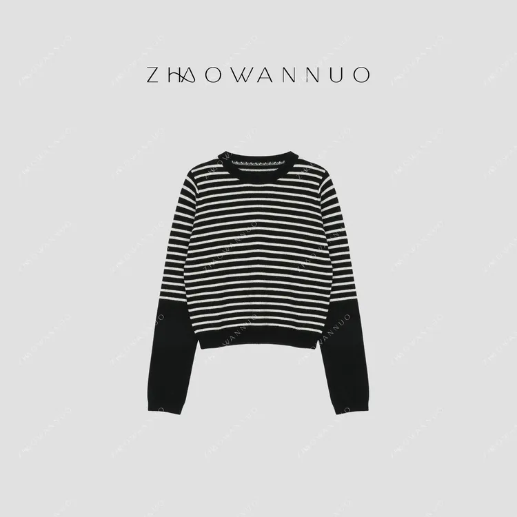 ZHAO WANNUO 丨 Khai*e经典条纹羊毛上衣NC0293