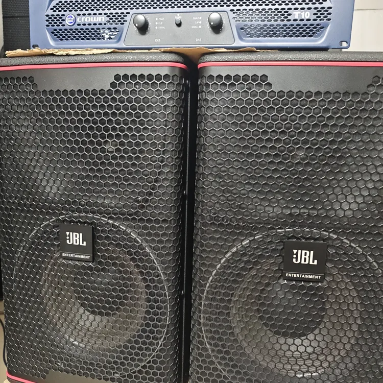 95新 JBL 二手JBL KP8052音箱，皇冠T10功放机，中创QH2A音效器