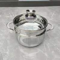 出口18/10不锈钢元宝锅汤锅蒸锅22cm