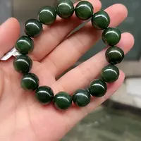 和田玉未镶嵌颈饰菠菜绿卡13