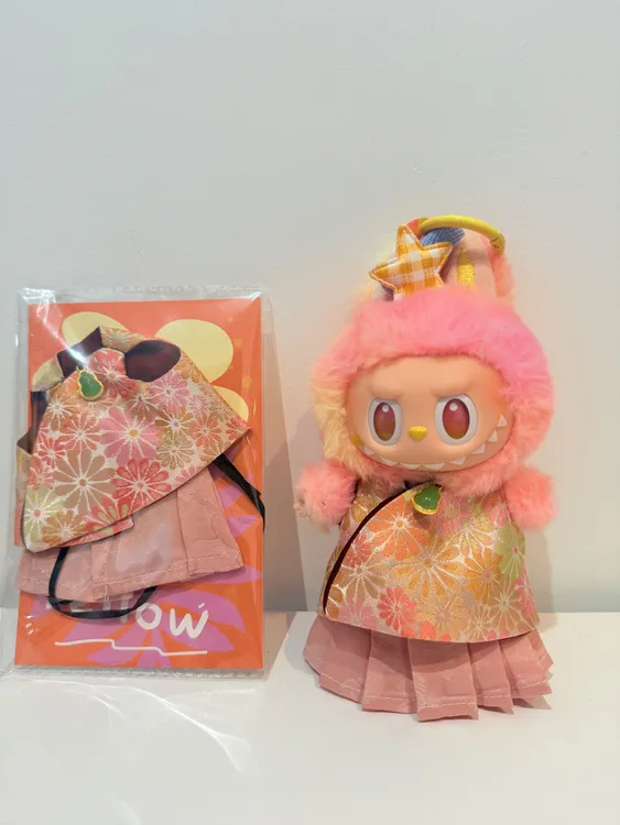 （不含娃）新中式高定蜀锦娃衣Labubu拉布布搪胶毛绒可动人偶着替