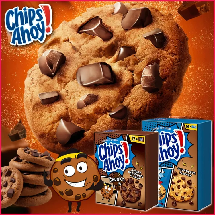 港版 Chips Ahoy趣多多巧克力碎曲奇饼干288克 独立小包下午茶
