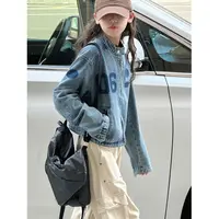 K29784孙小美复古水洗女童牛仔外套2025秋装新款儿童短款上衣时髦
