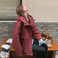 A308#秋冬新款二棉冲锋衣时尚设计款外套