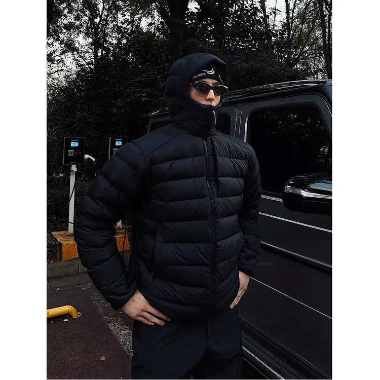 【西博】‘甲胄’排骨羽绒服高蓬90白鸭绒防风防水轻量化连帽羽绒服男