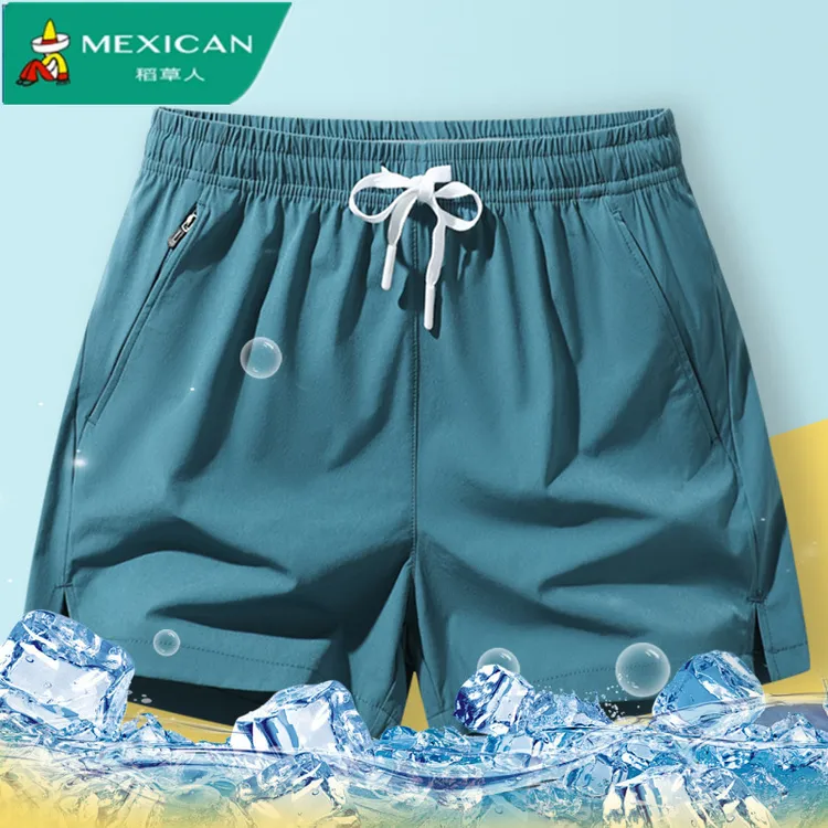 Mexican/稻草人男士休闲短裤夏季速干裤跑步宽松运动裤子沙滩裤