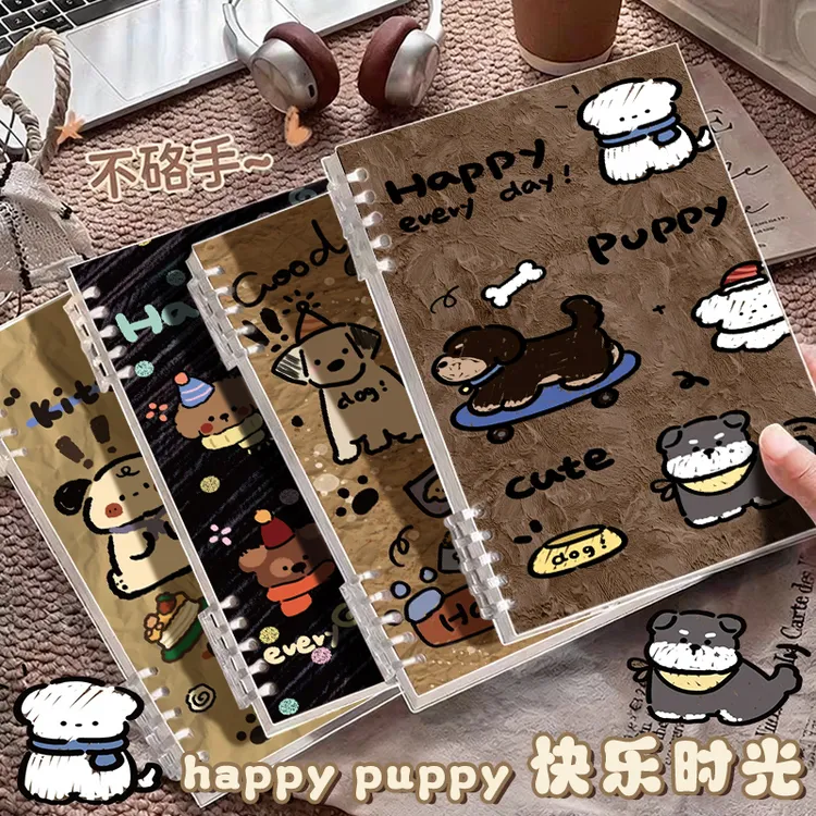 高颜值卡通可爱ins风活页笔记本加厚本子日记本初高中生记事本