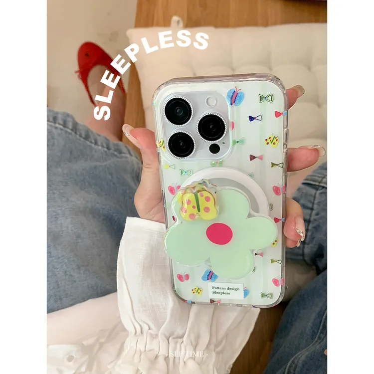 失眠招待所 雨后斑斓艺术家联名款磁吸支架原创适用苹果17手机壳