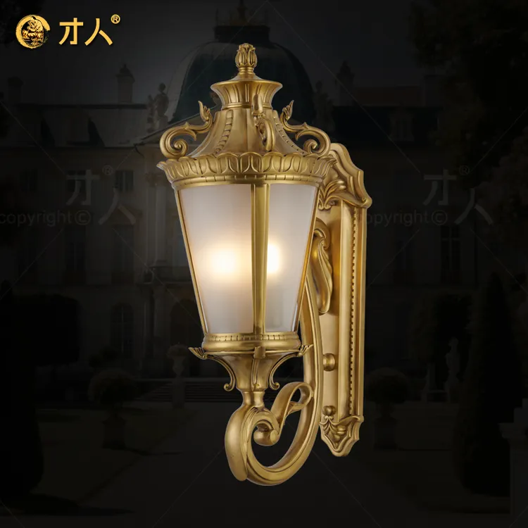 才人欧式全铜户外壁灯【仰望铜光】别墅门口灯豪华酒店会所外墙大灯