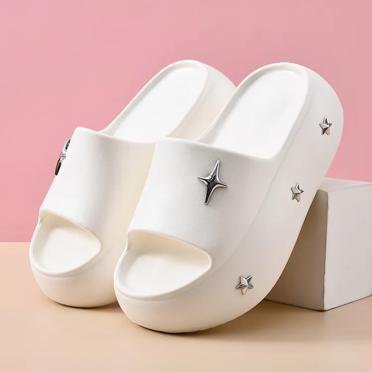 新款拖鞋女夏季厚底增高耐磨一字拖 外穿防滑透气EVA不臭脚凉拖鞋